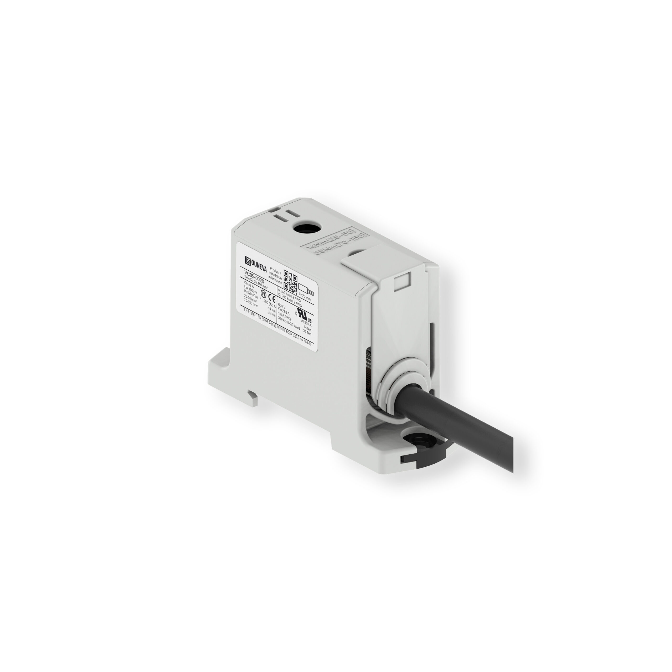 Bloc de distribution F. AL/CU Convient 1,5–16 mm2 bleu 5 broches. 1000 V AC/DC Pince isolée OTL 16 maa1 016b10 Morek 3743